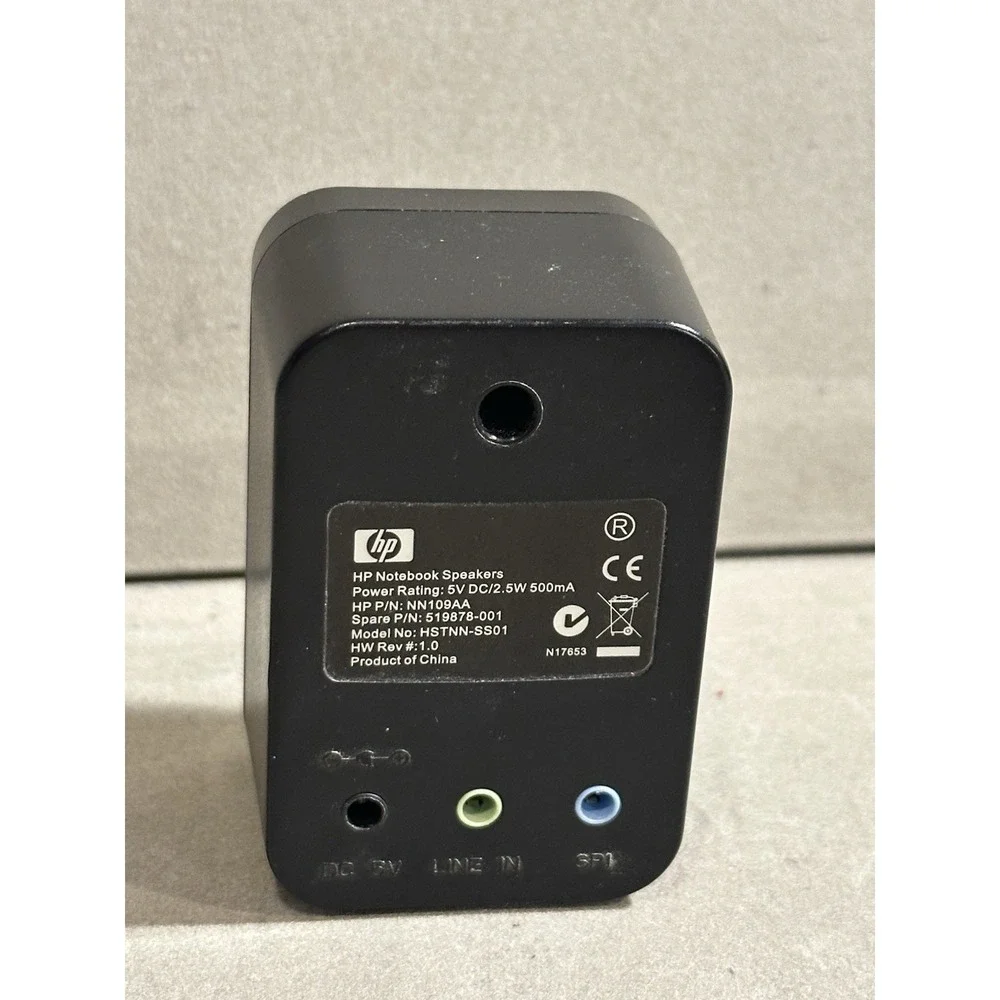 HP‎ Mini Speaker Laptop PC Tested Works ( 1 Speaker Only ) And Wires
